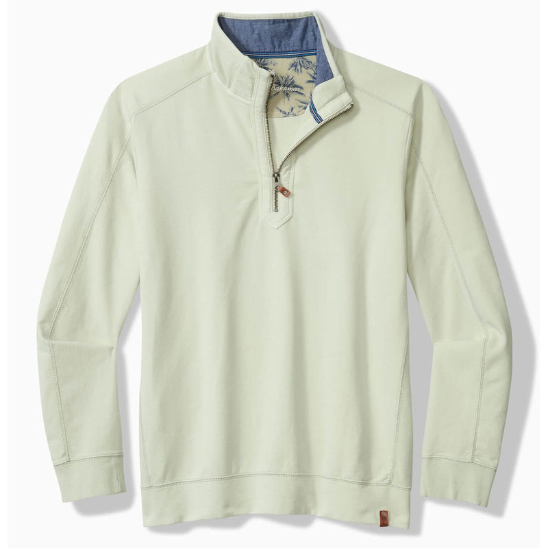 Tommy Bahama Men's Ben And Terry Half Zip Pullover Sweatshirt - Pistachio