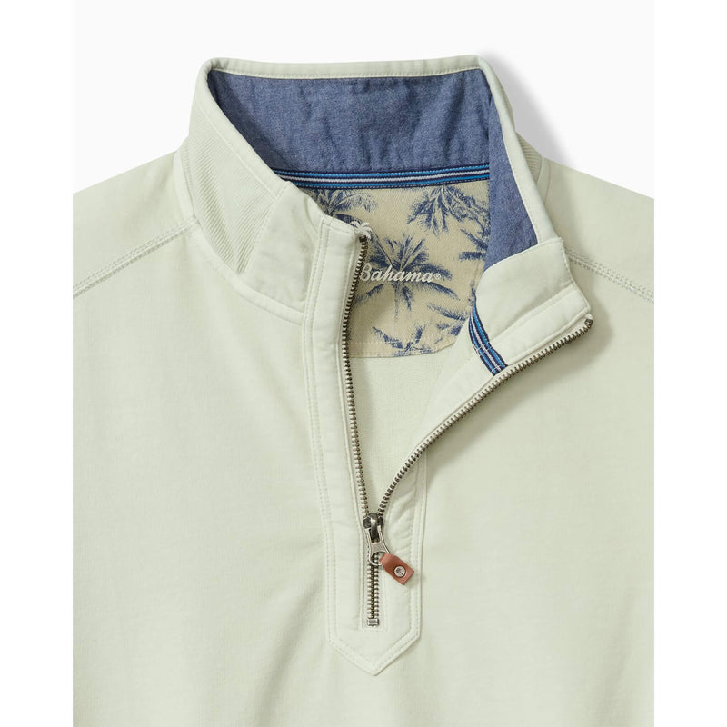 Tommy Bahama Men's Ben And Terry Half Zip Pullover Sweatshirt - Pistachio