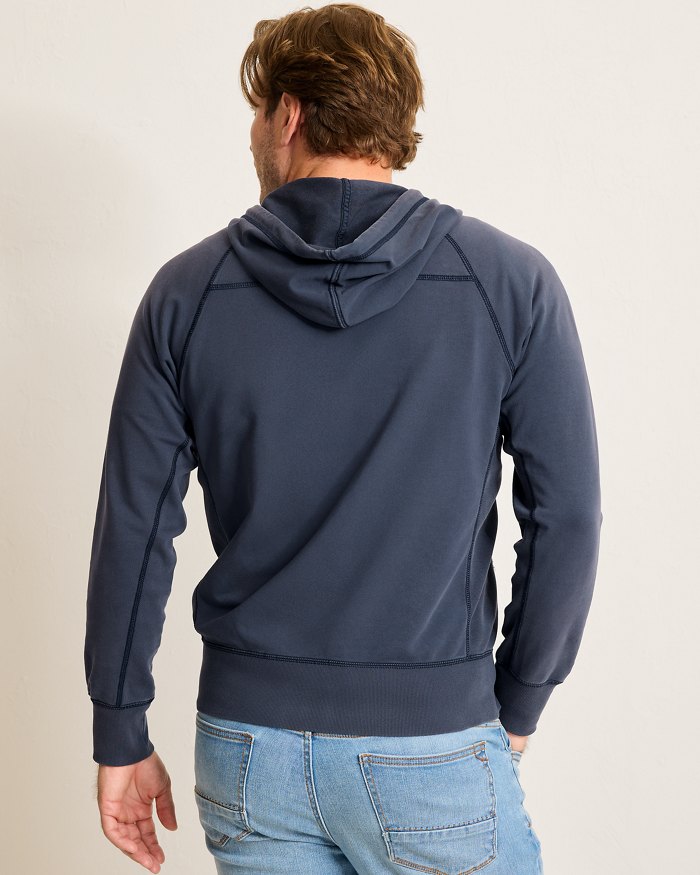Tommy Bahama Men's Ben And Terry Full Zip Jacket - Ocean Deep
