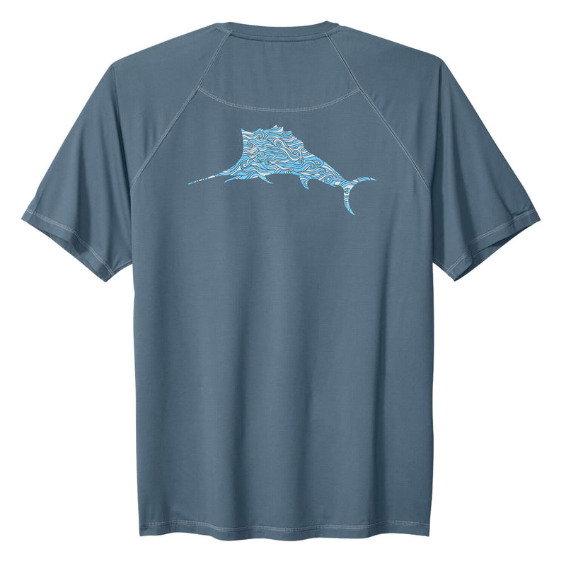 Tommy Bahama Men's Chill Time Surf Crew T-Shirt - Mystic Blue