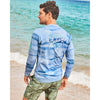 Tommy Bahama Malibu Fronds Crew Long Sleeve T-Shirt - Blue Canal