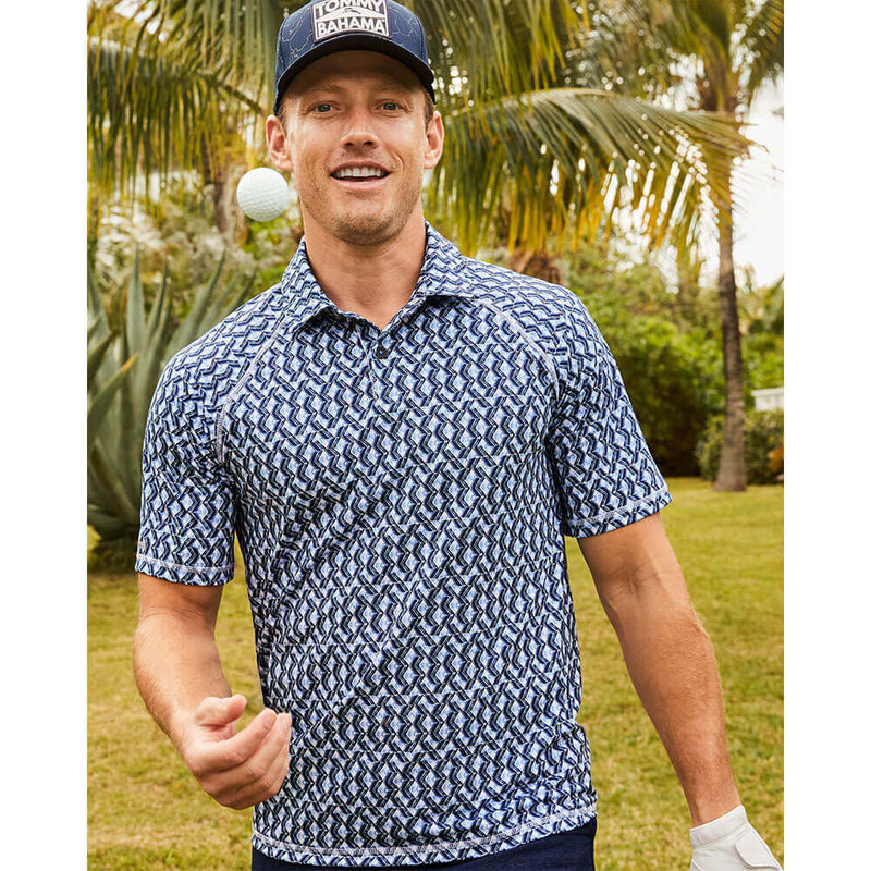 Tommy Bahama Fresco Geo Polo Shirt - Deep Space