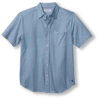 Tommy Bahama San Lucio Plaza Geo Camp Shirt - Island Navy