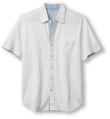 Tommy Bahama IslandZone San Lucio Soiree Happy Hour Camp Shirt - White