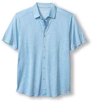 Tommy Bahama Palm Coast Cascade Vines Camp Shirt - Seabank Sky