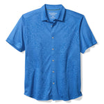 Tommy Bahama Men's IslandZone Palm Coast Cascade Vines Camp Shirt - Blue Surf