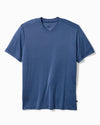 Tommy Bahama Men's IslandZone Bay Stripe V-Neck T-Shirt - Bering Blue