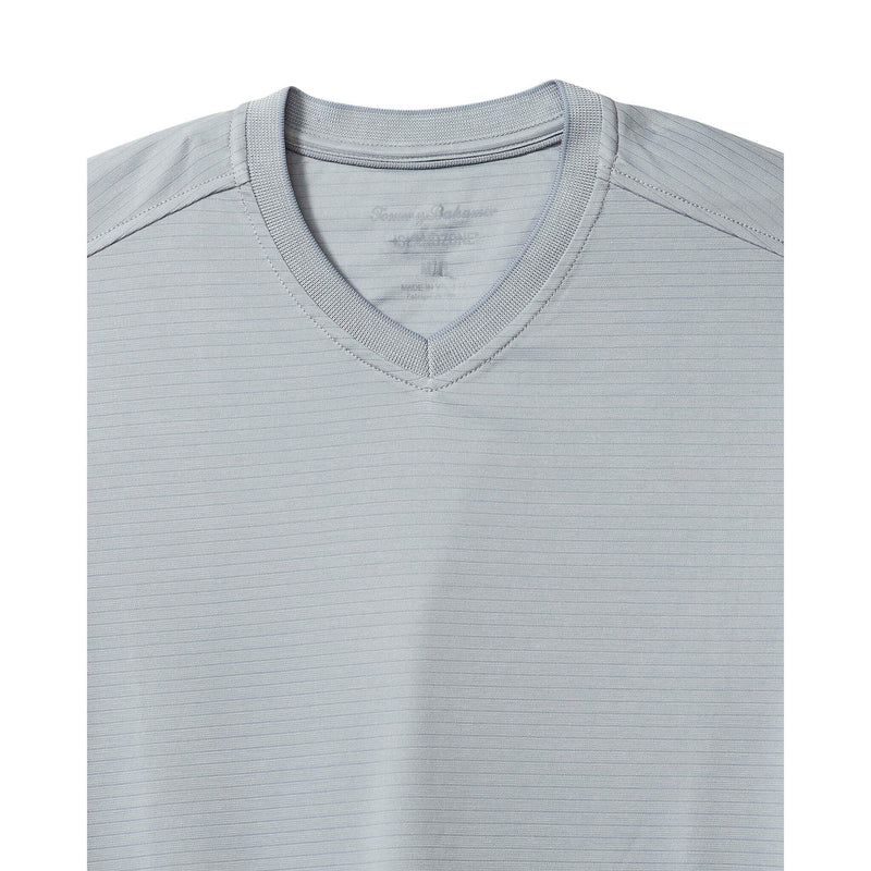 Tommy Bahama Men's IslandZone Bay Stripe V-Neck T-Shirt - Anchor Grey