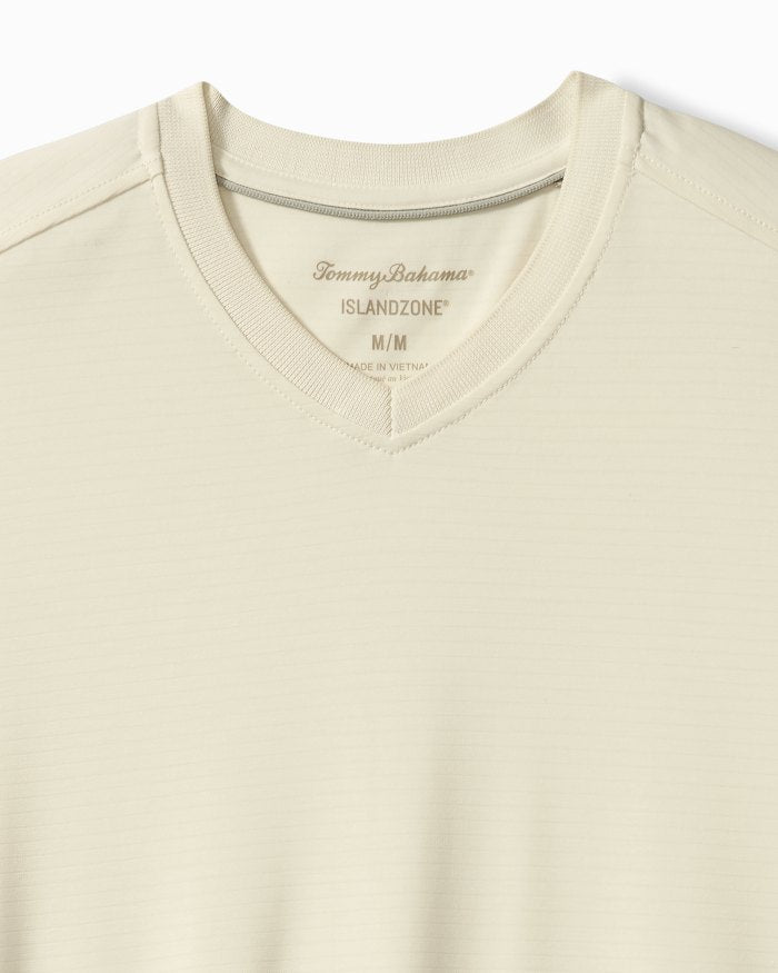 Tommy Bahama Men's IslandZone Bay Stripe V-Neck T-Shirt - Vanilla Ice