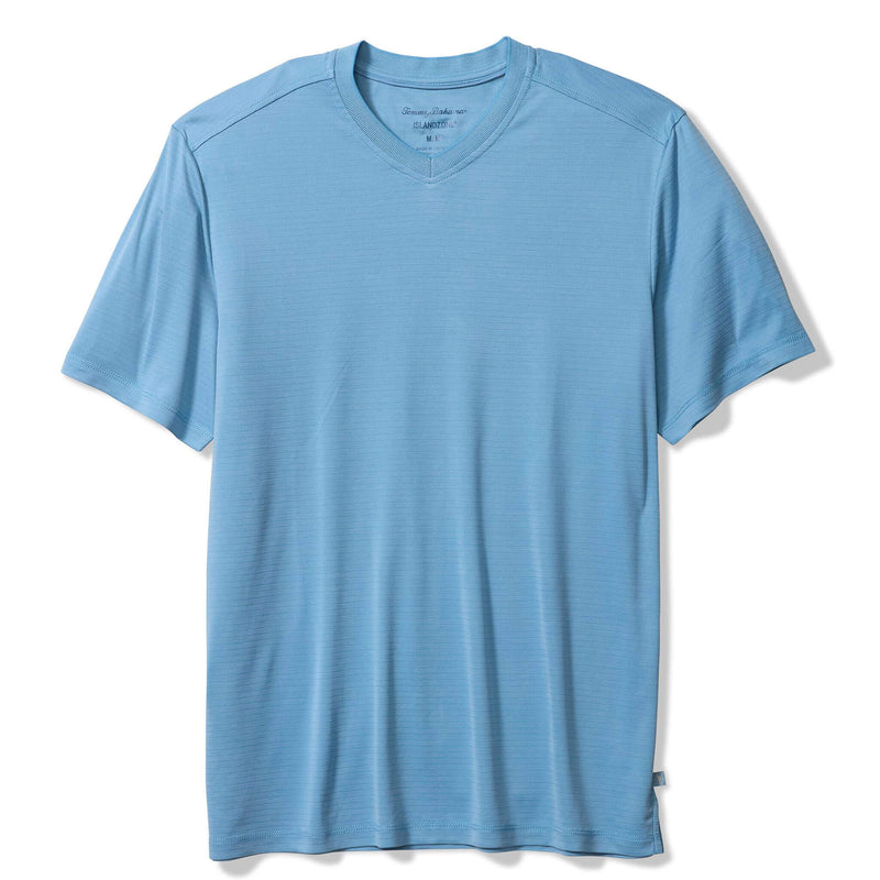 Tommy Bahama Men's IslandZone Bay Stripe V-Neck T-Shirt - Vacation Blue