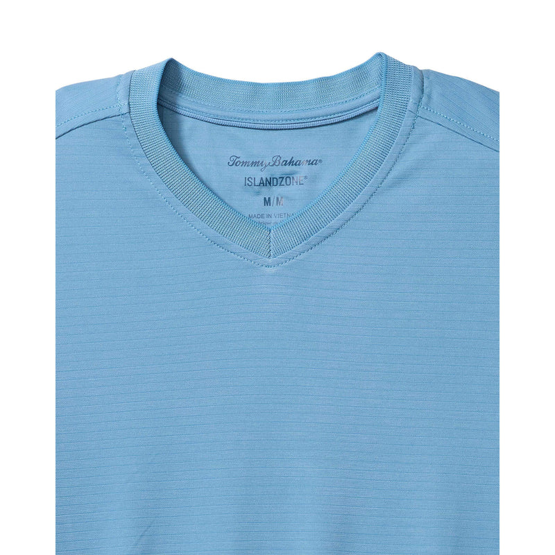 Tommy Bahama Men's IslandZone Bay Stripe V-Neck T-Shirt - Vacation Blue