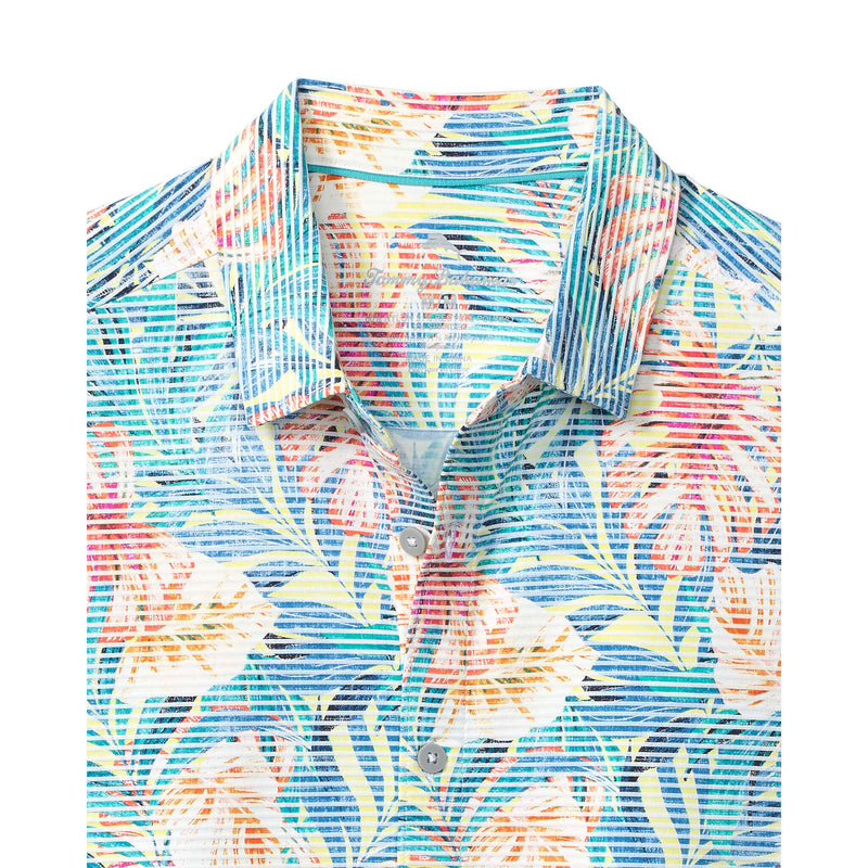 Tommy Bahama Men's IslandZone Costa Wave Positano Palms Camp Shirt - Lychee