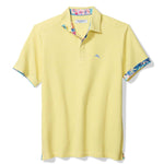 Tommy Bahama Men's IslandZone Positano Palms Five O'Clock Polo Shirt - Monet Moonrise Hthr