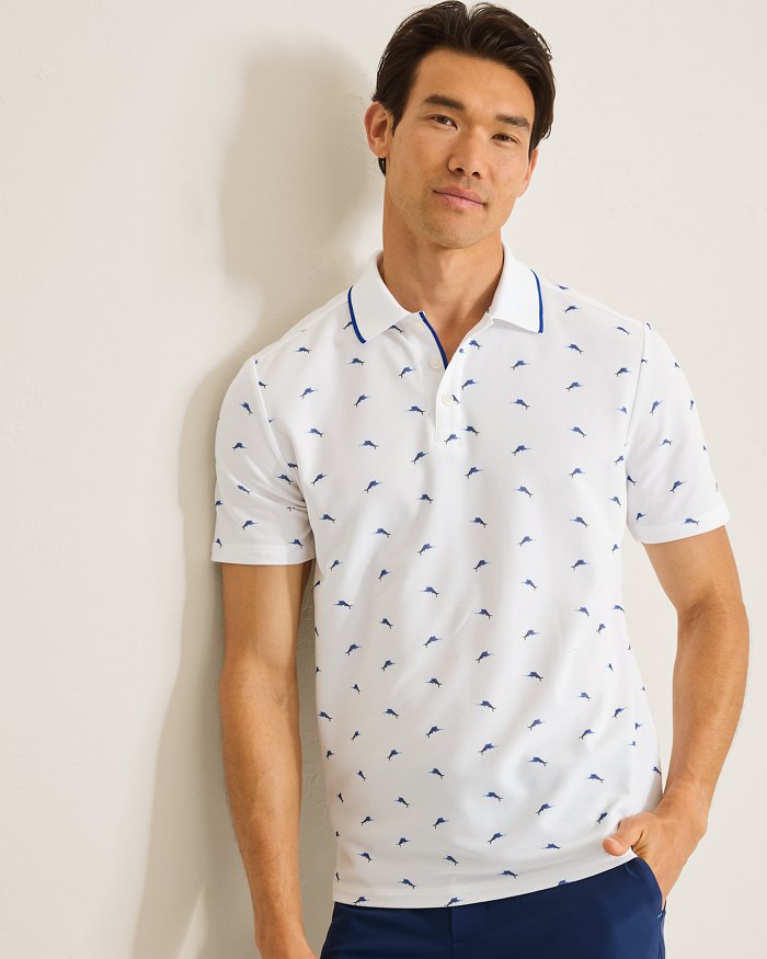 Tommy Bahama Men's IslandZone Marlin Vibes Polo Shirt - White