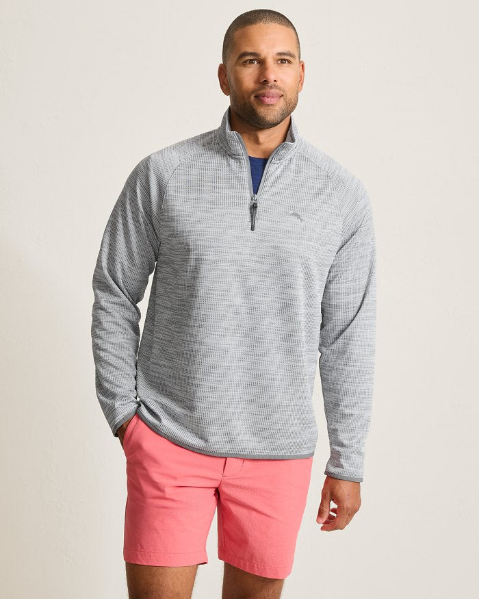 Tommy Bahama Men's IslandZone Palm Pro Half Zip Pullover Sweater - Bala Shark