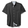 Tommy Bahama Men's San Lucio Tri Leaf Geo Happy Camp Shirt - Coal
