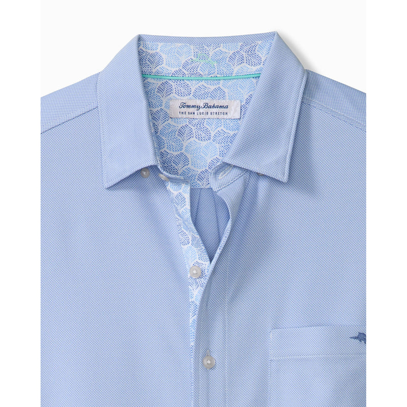 Tommy Bahama Men's San Lucio Tri Leaf Geo Happy Camp Shirt - Rip Tide