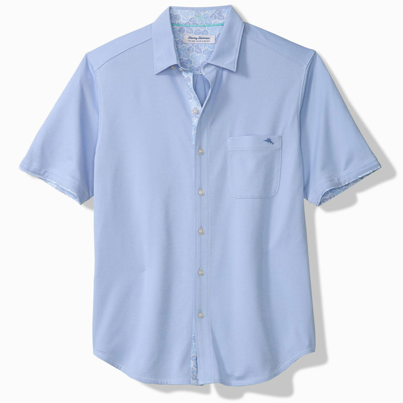 Tommy Bahama Men's San Lucio Tri Leaf Geo Happy Camp Shirt - Rip Tide