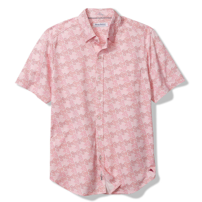 Tommy Bahama Men's IslandZone San Lucio Tri Leaf Geo Camp Shirt - Hula