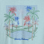 Tommy Bahama Men's Red White And Bloom Lux Long Sleeve T-Shirt - Blue Whisper