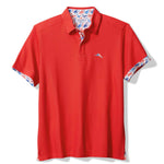 Tommy Bahama Men's IslandZone Flamingo Mingle Five O'Clock Polo Shirt - Poppy Red