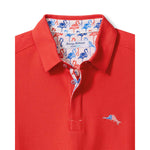 Tommy Bahama Men's IslandZone Flamingo Mingle Five O'Clock Polo Shirt - Poppy Red