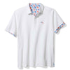 Tommy Bahama Men's IslandZone Flamingo Mingle Five O'Clock Polo Shirt - Bright White