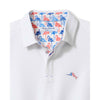 Tommy Bahama Men's IslandZone Flamingo Mingle Five O'Clock Polo Shirt - Bright White
