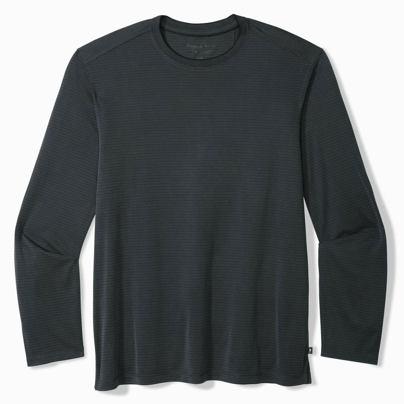 Tommy Bahama Men's Bay Stripe Long Sleeve T-Shirt - Coal