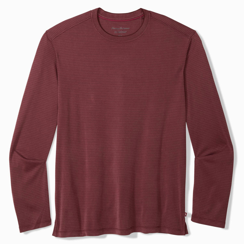 Tommy Bahama Men's Bay Stripe Long Sleeve T-Shirt - Maroon