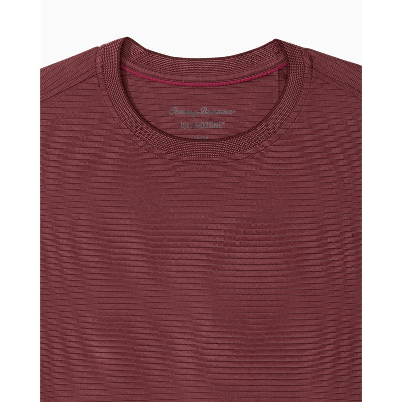 Tommy Bahama Men's Bay Stripe Long Sleeve T-Shirt - Maroon