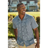 Tommy Bahama Men's Palm Fresco Beach Border Camp Shirt - Steel