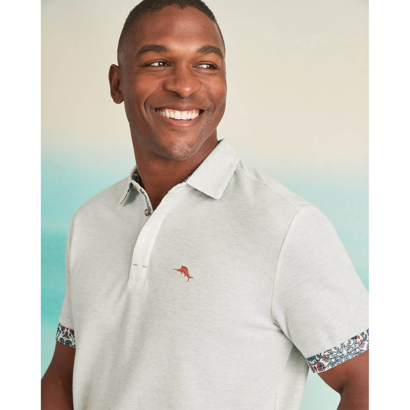 Tommy Bahama Men's Santa Rosa Gardens Five O'Clock Polo Shirt - Continental Heather