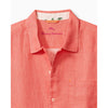 Tommy Bahama Sea Glass Linen Short Sleeve Camp Shirt - Dubarry Coral