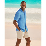 Tommy Bahama Sea Glass Linen Short Sleeve Camp Shirt - Blue Yonder*