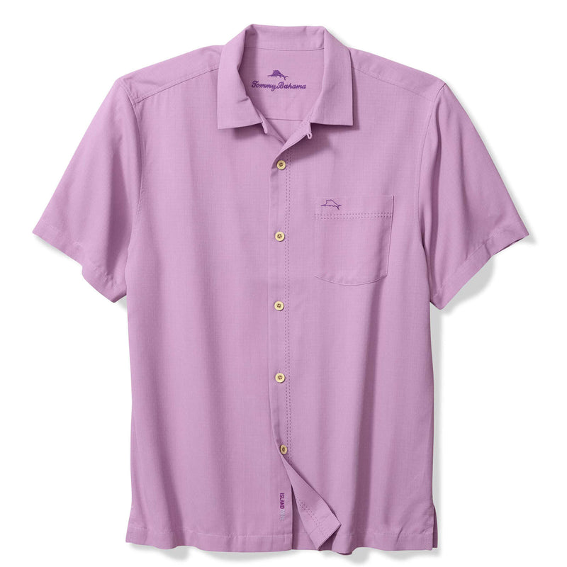 Tommy Bahama Men's IslandZone Coastal Breeze Check Camp Shirt - Lavender Haze