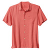 Tommy Bahama Men's IslandZone Coastal Breeze Check Camp Shirt - Red Ginger