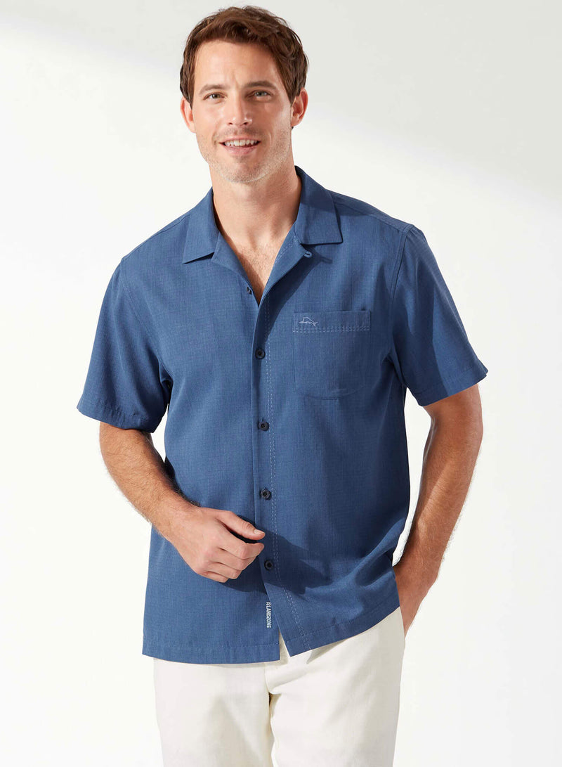 Tommy Bahama Coastal Breeze Check Camp Shirt - Dockside Blue*