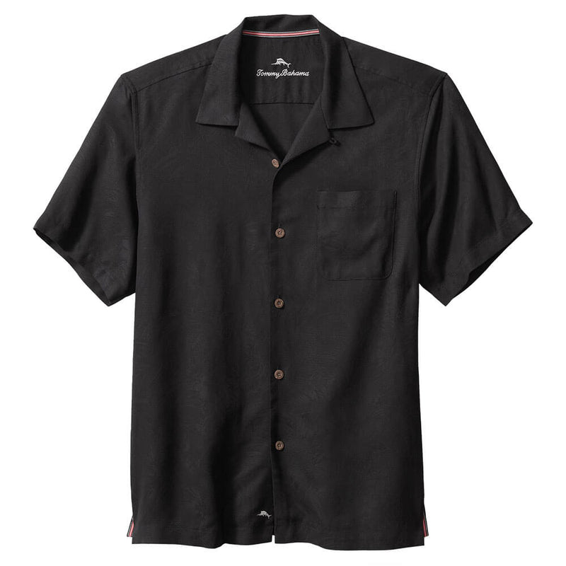 Tommy Bahama Big & Tall Tropic Isles Camp Shirt - Black