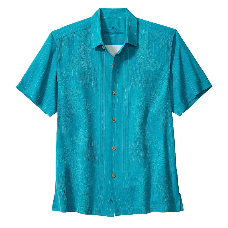 Tommy Bahama Bali Border Camp Shirt - Hazy Teal