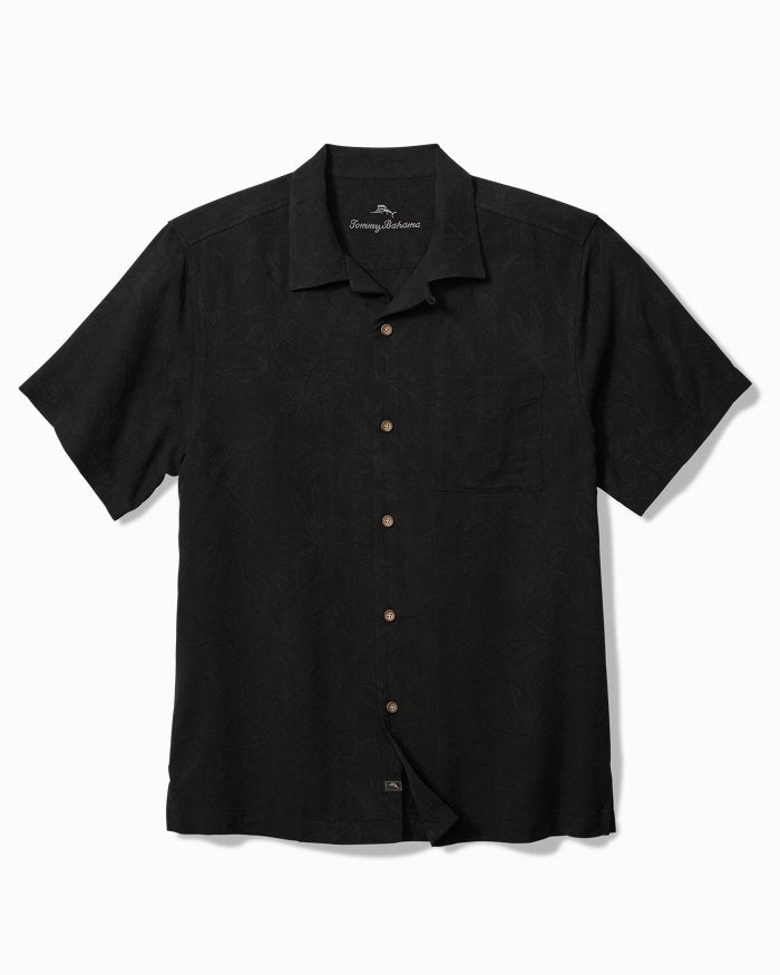 TBLV Tommy Bahama Mens Original Sample New Year Disco Camp Shirt - Black