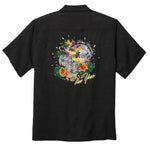 TBLV Tommy Bahama Mens Original Sample New Year Disco Camp Shirt - Black