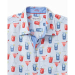 Tommy Bahama Coconut Point Red White Cheers Camp Shirt - Chambray Blue