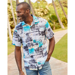 Tommy Bahama Tortola Snapshots Camp Shirt - Tropical Teal