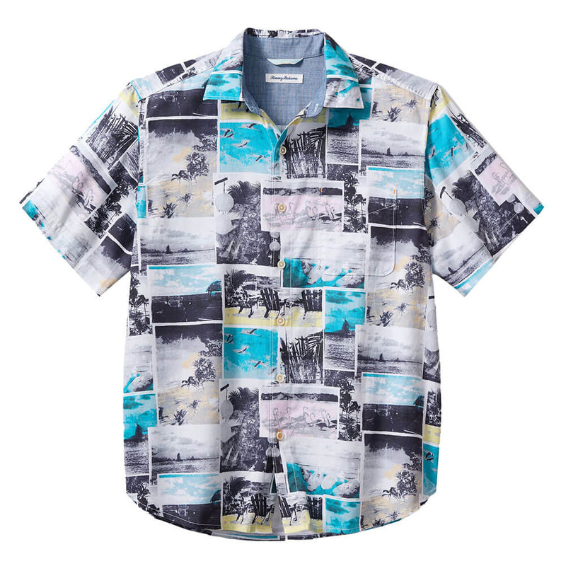 Tommy Bahama Tortola Snapshots Camp Shirt - Tropical Teal