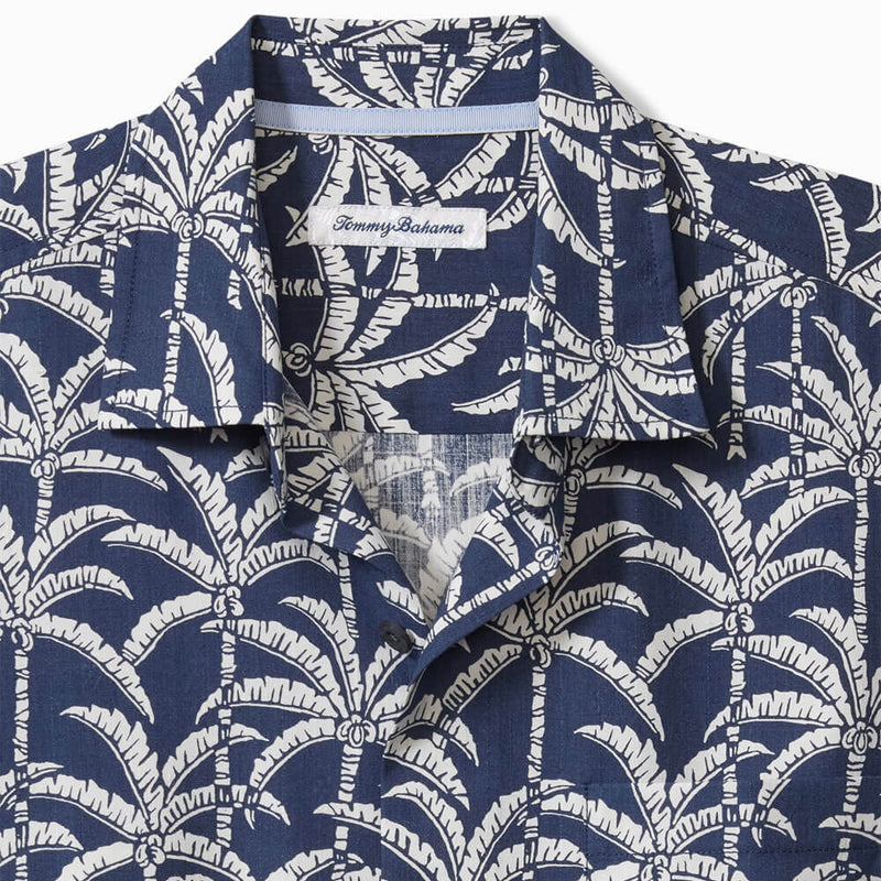 Tommy Bahama Palm Party Camp Shirt in Bering Blue – Island Trends