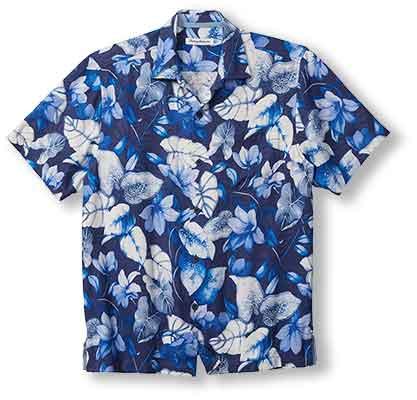 Tommy Bahama Azure Escape Camp Shirt - Royal Indigo