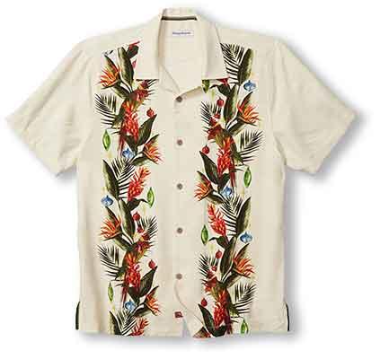 Tommy Bahama Jungle Jingle Camp Shirt - Vintage White