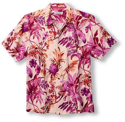 Tommy Bahama Garden Of Hope And Courage Camp Shirt - Peach Bud