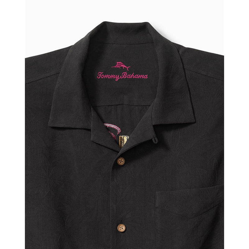 TBLV Tommy Bahama Mens Original Sample Sip Back And Relax Camp Shirt - Black